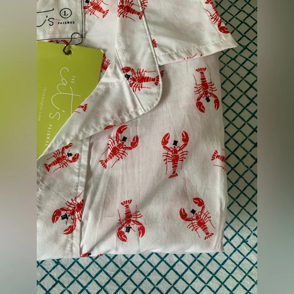 The Cat’s Pajamas Mister Lobster Luxe Pima Sleeveless Nightshirt Size L NEW - Picture 11 of 16